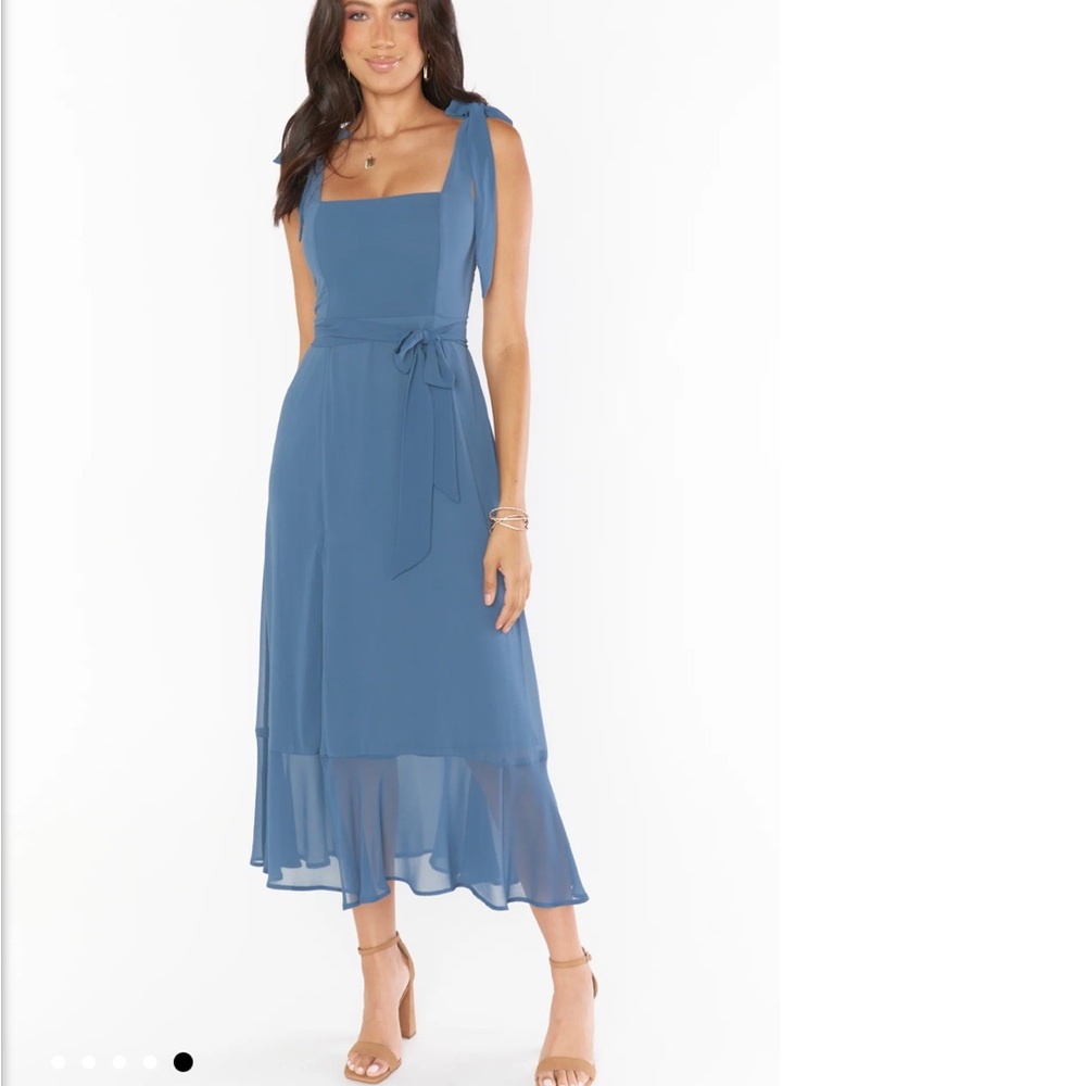 Show Me Your MuMu Claire Midi Dress - blue